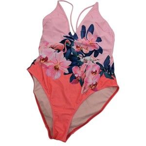 Ted Baker Womens Sunie Orchid Wonderland One Piece Swimsuit Pink Size 5 US 12